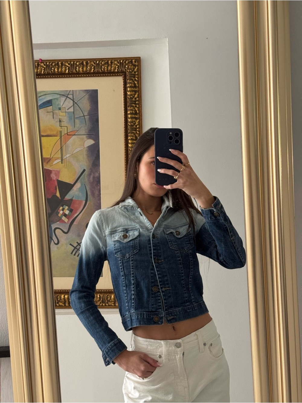 I Love H81 Ombré Denim Jean Jacket